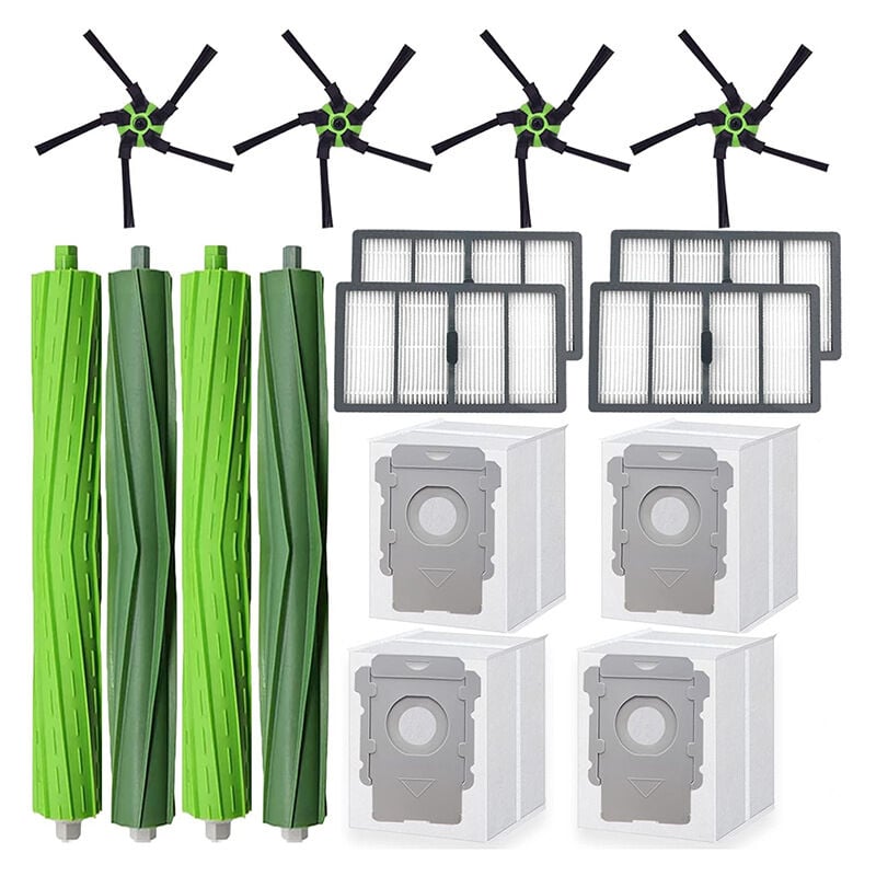 Kit de recharge pour aspirateur robot iRobot Roomba S9 (9150) S9 + S9 Plus série S, pièce de rechange pour brosse de balayage de bord de filtre pour