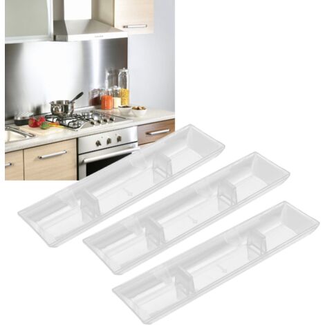 Kit de recogida de aceite para campanas extractoras: 3 piezas rectangulares de ABS (27 x 6 x 3 cm) – Fácil instalación y limpieza.