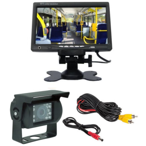 Kit de recul économique : écran LCD 7", caméra de recul, câble de 6 mètres