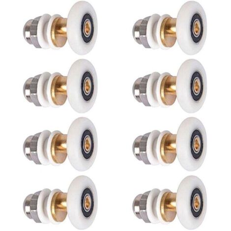 Kit de reemplazo de rodillos para mampara de ducha de 27 mm (8 piezas)