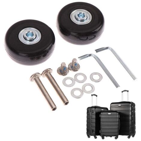 Kit de reemplazo de ruedas para maletas [45 mm] Ruedas para maletas Reparación de maletas Amortiguador de goma Rueda giratoria de repuesto universal Rueda de transporte Reemplazo