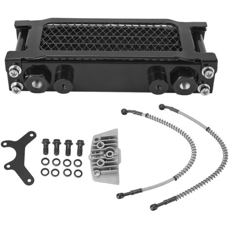 Kit de Refroidissement d'huile de Moto, Refroidisseur d'huile Moteur Augmente la Puissance pour 125 50cc à 150cc Dirt Pit Bike (BLACK).
