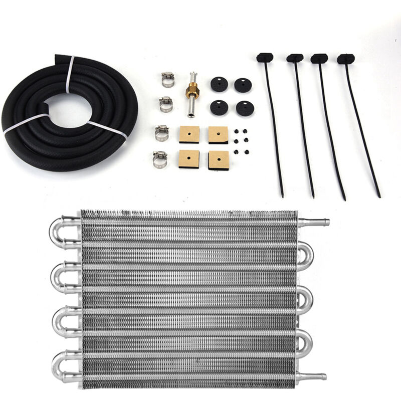 Basetbl - Kit de refroidisseur d'huile de transmission à distance à 8 rangées pour voiture Convertisseur de radiateur manuel automatique