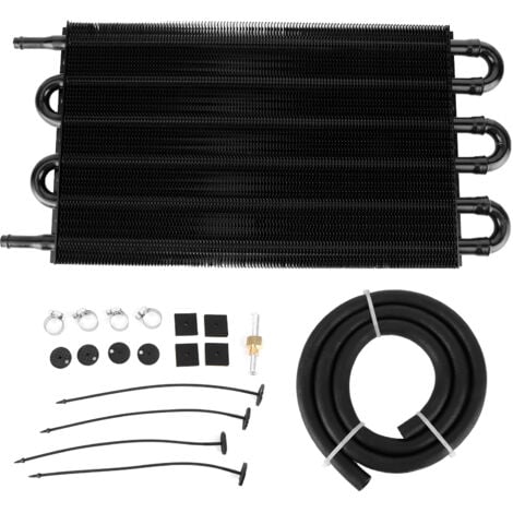 Kit de refroidisseur d'huile moteur de transmission à 6 rangées Radiateur de refroidissement à distance universel en aluminium