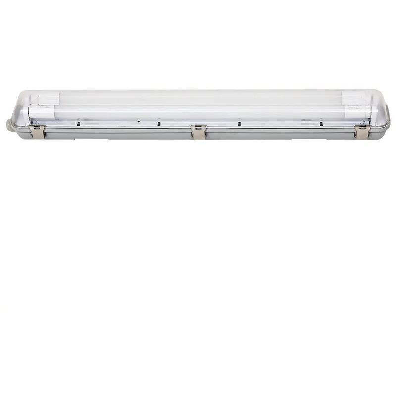 Silumen – Réglette LED étanche IP65 avec 2 tubes T8 120cm 18W – Flux lumineux 3312 lm – Installation rapide pour environnements humides