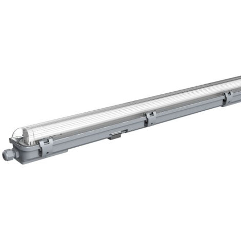 Kit de Réglette LED IP65 + Tube Néon LED 120cm T8 18W - Unité / Blanc Chaud  - SILUMEN