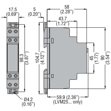 Kit de relais de niveau modulaire Lovato LVM25 240 et 2 sondes SN1 LVMKIT25