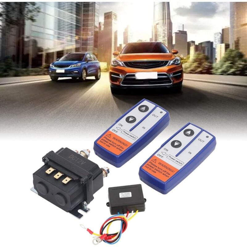 Lauwexe - Kit de relais de treuil 12 v 250 a avec télécommande, étanche, faible consommation, longue durée de vie, haute efficacité, adapté aux