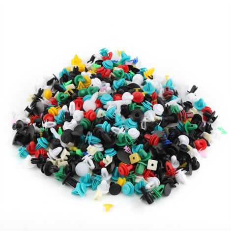 Kit de remaches y sujetadores para automóviles, kit de sujetadores surtidos de 300 g (20-30 tipos) para sellos de puertas y parachoques, clips de presión de plástico de alta resistencia.