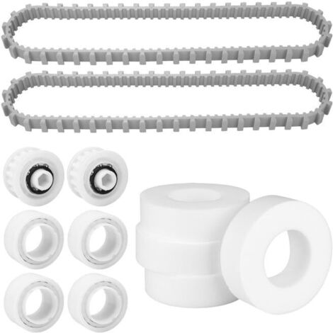 Kit de remplacement 25-26 pour robot nettoyeur de piscine Dolphin : rails (9985006-R2) et bagues (6101611-R4)