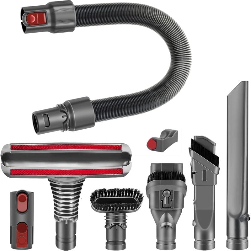 Bluedeer - Kit de remplacement brosse buse flexible raccord rallonge compatible Dyson V6 DC35/45/52/58/ dx901 (Kit 8 en 1)