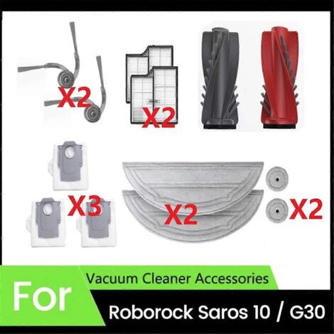 Kit de remplacement de 13 pièces pour aspirateur robot Saros 10/G30