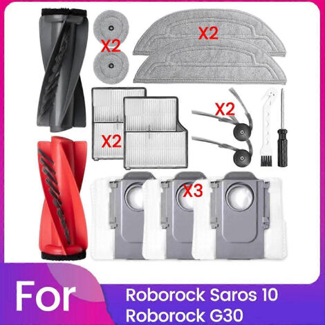 Kit de remplacement de 15 filtres HEPA pour aspirateur robot Roborock Saros 10 / G30