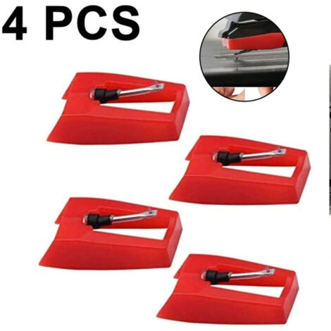 Kit de remplacement de 4 pointes de lecture pour tourne-disques