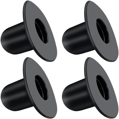 Kit de remplacement de bouchons pour orifices de filtre de pompe de piscine (4 pièces) compatible avec les bouchons de fond et muraux des piscines Bestway et Intex (noir)