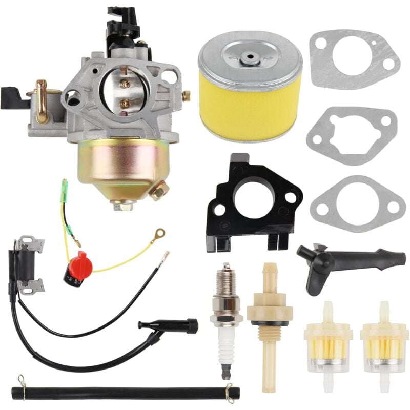 Coocheer - Kit de remplacement de carburateur pour tondeuse à gazon GX340 avec bobine d'allumage pour Honda GX390 gx 390 gx 340 13HP 11HP GX340U1