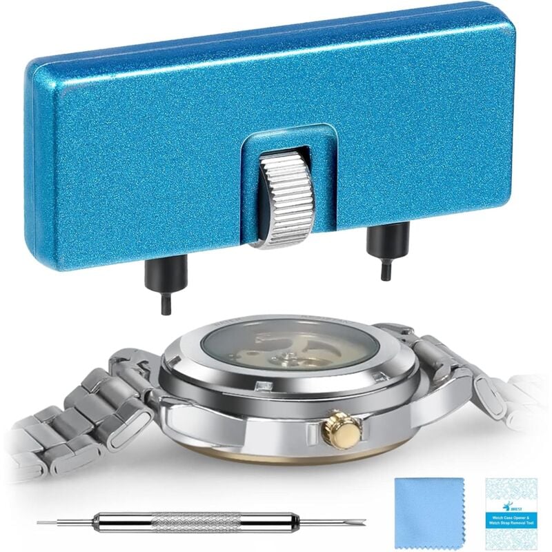 Fei Yu - Kit de remplacement de pile de montre, extracteur de fond de montre pour couvercle de montre rotatif