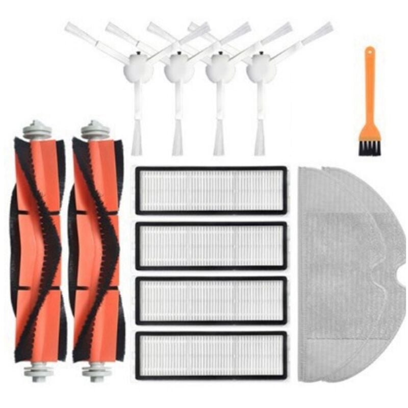 Tlily - Kit de Remplacement Filtre en Tissu Vadrouille Brosse LatéRale Principale pour 1C / STYTJ01ZHM Accessoires Aspirateur Robot