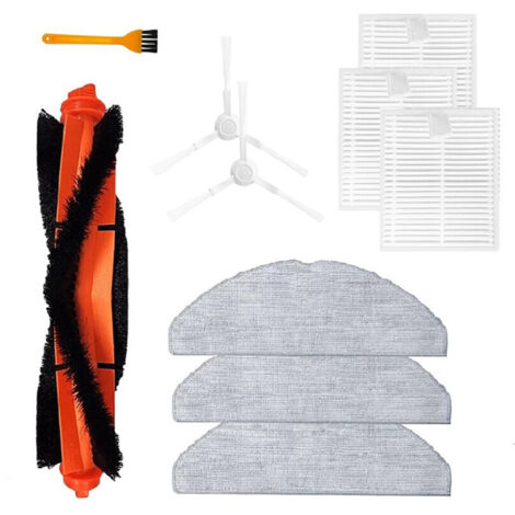 Kit de remplacement pour aspirateur robot pour S20/D106: brosse principale, brosses latérales, filtre HEPA, chiffon de nettoyage.