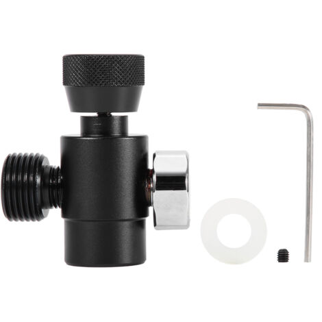 Kit de Remplissage CO2 avec Connecteur et Compteur pour SodaStream (Noir)