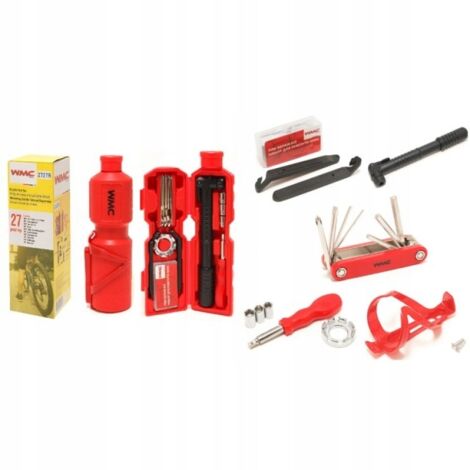 KIT DE REPARACIÓN DE BICICLETAS BOTELLA 27 PIEZAS
