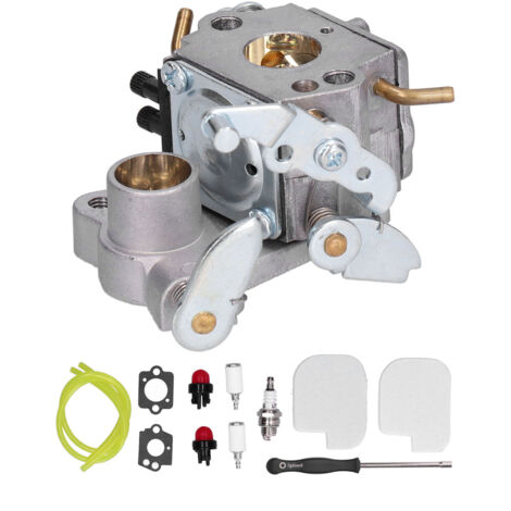 Kit de reparación de carburador con filtro de aire y bomba de cebado para ZAMA C1MW26C Poulan 545040701 – Conjunto de aluminio – Carburador mejorado y accesorios completos
