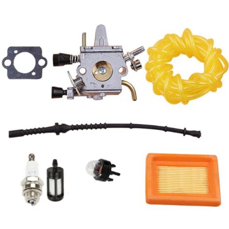 Kit de reparación de carburador en línea FS120 - Apto para motocicletas STL FS200, FS250, FS300, FS350, FR450 (FS200 020202250 300) - Incluye filtro de aire y accesorios - Crezuo