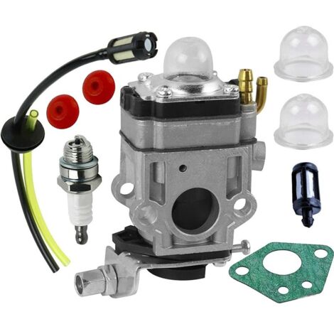 Kit de reparación de carburador para motores de 2 tiempos de 52 cc - Compatible con taladros y herramientas eléctricas Predator 63022 - Incluye arandela, bola de arranque, bujía y línea de combustible