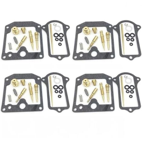 Kit de reparación de carburador para Suzuki GS750 (1977–1979): incluye juntas de goma y latón, y surtidores.