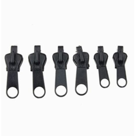 Kit de reparación de cremalleras con deslizador de clip, 6 piezas, para chaquetas, abrigos y maletas.