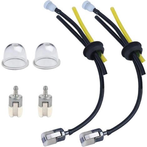 Kit de reparación de línea de combustible para desbrozadora ECHO 90097. Compatible con las series SRM/GT/PAS/PB/PE/ES/HC (SRM-225, GT-225, PB-250, PE-210, etc.). Incluye línea de combustible y bola de