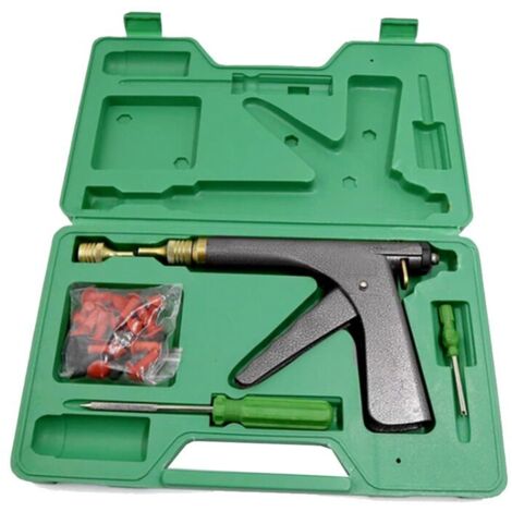 Kit de reparación de neumáticos para coche, moto, bicicleta y automóvil con enchufe para aspiradora para garaje.