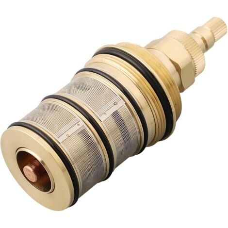Kit de reparación de núcleo de válvula termostática de latón chapado en oro, compatible con barras de ducha y sistemas empotrados, rosca M42x1.5, pieza de repuesto, fácil instalación.