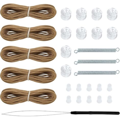 Kit de reparación de parasoles plisados para autocaravanas, kit de retención de parasoles plisados para ventanas de autocaravanas (marrón)