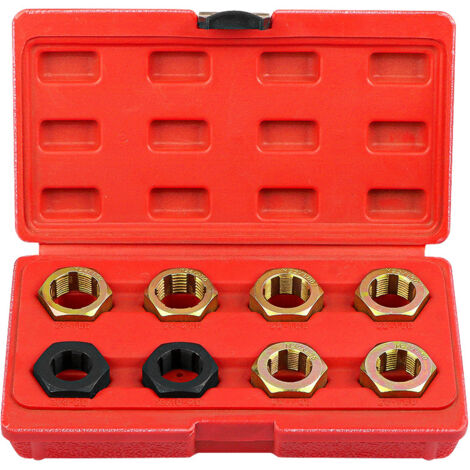 Kit de reparación de pernos de eje de transmisión automotriz de 8 piezas, rosca métrica e imperial, herramienta para reparación de pernos automotrices