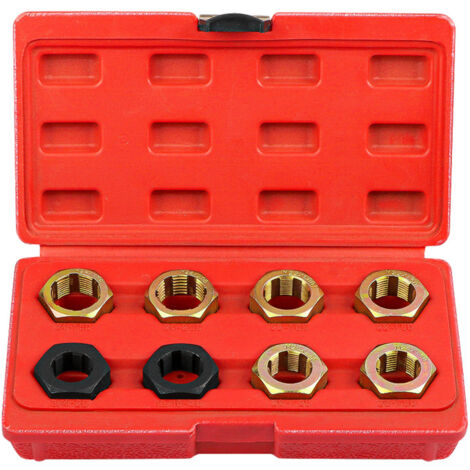 Kit de reparación de pernos de eje de transmisión automotriz de 8 piezas, rosca métrica e imperial, herramienta para reparación de pernos automotrices