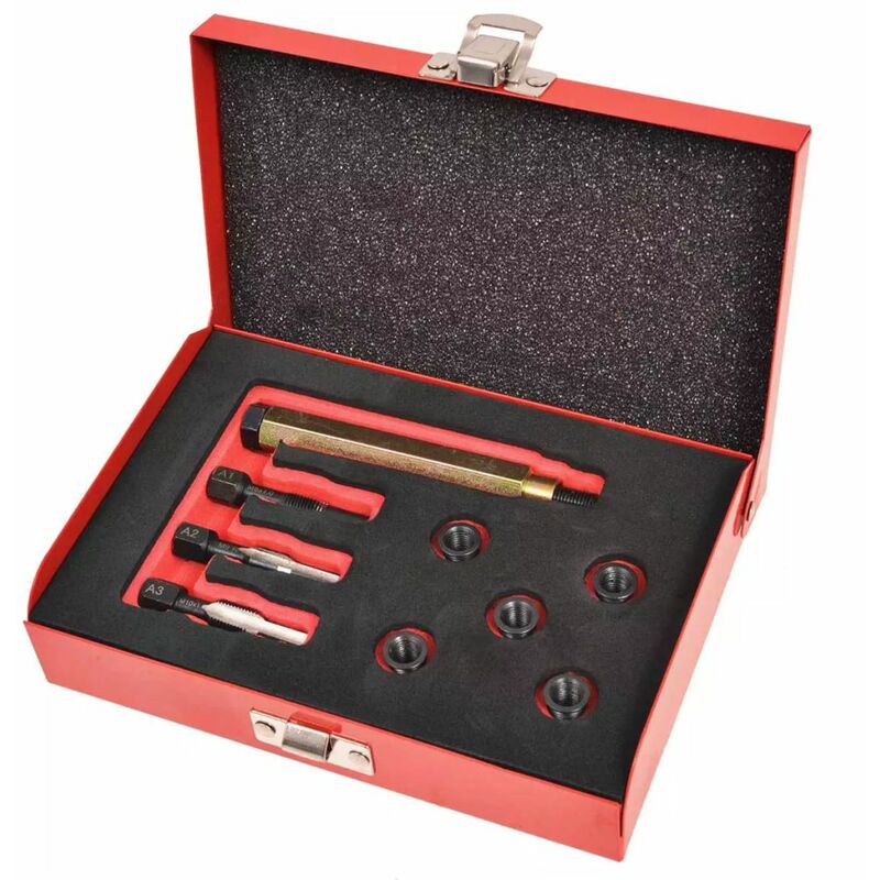 

Kit de reparación de rosca bujía incandescente 9 pzas M8x1,0 mm