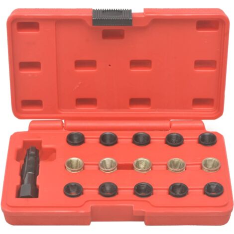 Kit de reparación de roscas de bujías de precalentamiento 16 piezas M14x1.25 taller de automóviles 020004088