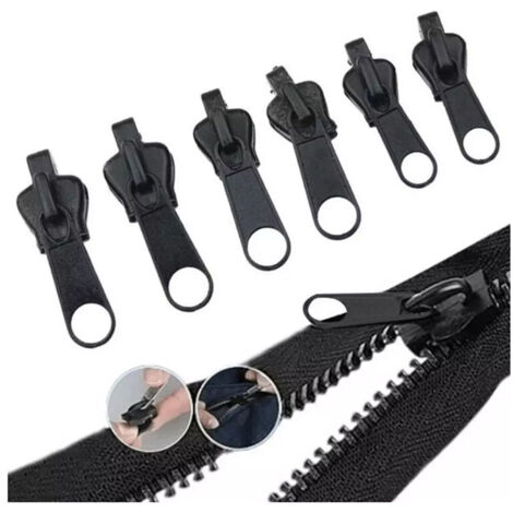 Kit de reparación instantánea de cremallera, paquete de repuesto de rescate para cremallera fija extraíble, montaje de cremallera instantánea