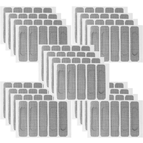 Kit de reparación KZQ de 110 piezas para mosquiteras, mosquiteras, mosquiteras para puertas, cierres de velcro, mosquiteras autoadhesivas y rejillas para ventanas.