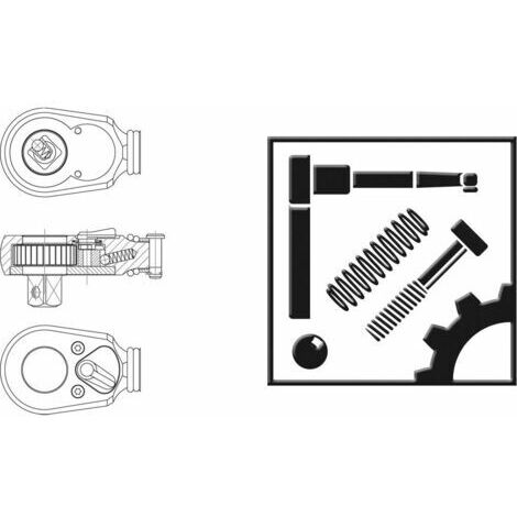 Kit de reparación llave 1/4" Hazet