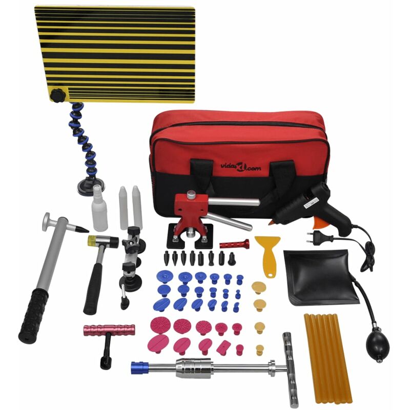 

Kit de reparar abolladuras de coche con bolsa de transporte XXL
