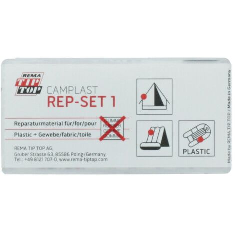 Kit de re'paration anti-crevaison pour de'riveur gonflable et matelas de tente avec 4 patchs et 1 tube de ciment colle