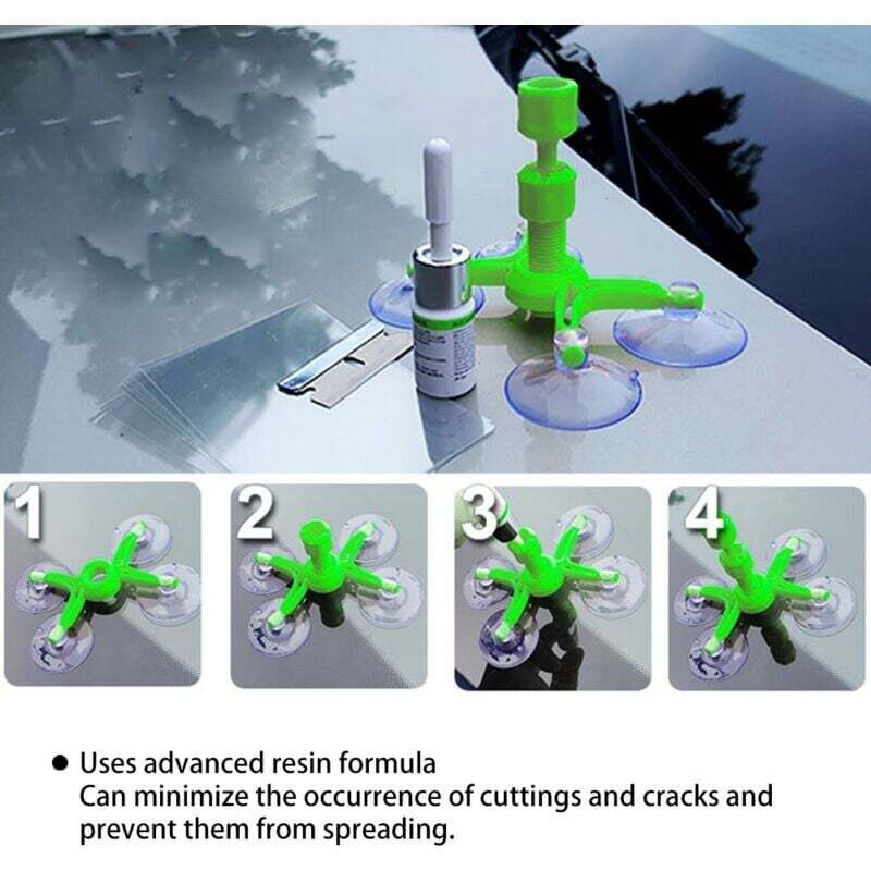 Image of Kit de Réparation Automatique pour Fissures et Étoiles de Pare-Brise en Verre de Fenêtre DIY