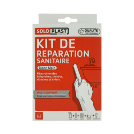 main image of "Kit de réparation céramique email acrylique blanc alpin Soloplast"