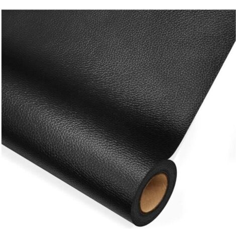Kit de Réparation Cuir - Simili Cuir - Noir - 50 x 100 cm - Auto-adhésif - Multi-usages