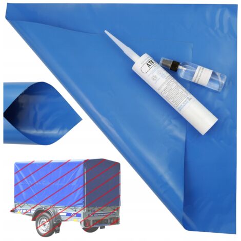 Kit de réparation de bâche Patch 50x50cm Colle imperméable Dégraissant 100ml