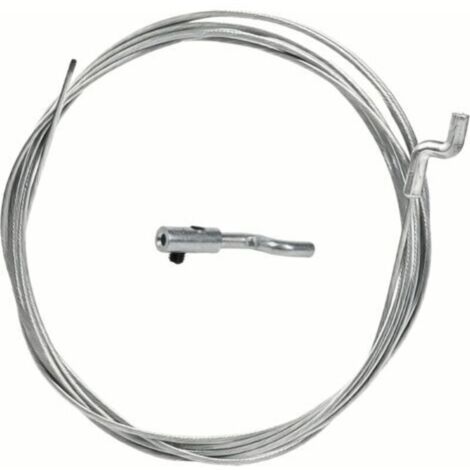 Kit de Réparation de Câble de Gaz Universel Ø1.5mm x 2.5m - Avec Embout et Serre-câble en Z pour Tondeuse, Débroussailleuse, Motoculteur