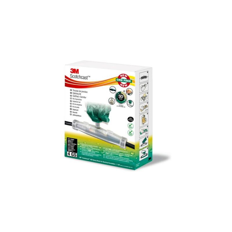 3M - Kit de réparation de câbles taille câble 50 95mm² avec 1 conducteur , 369 x 76 x 115mm ( Prix pour Boîte de 2 )