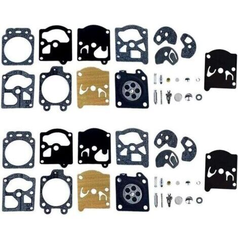 Kit de Réparation de Carburateur Joint Membrane Compatible avec Walbro K10-WAT WA & WT Series STI-HL Husq-Varna Poulan McCulloch Echo (2 Jeux)